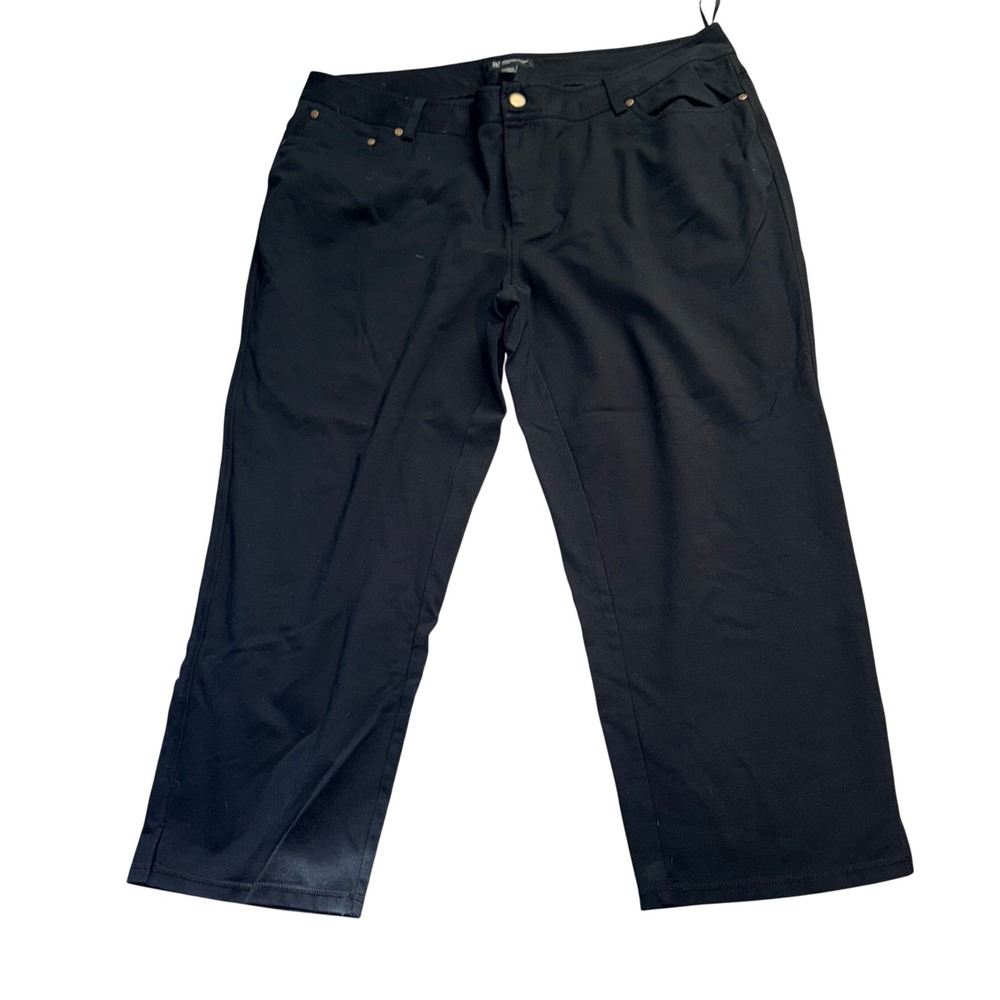 INC International Concepts Cropped Pants Womens 22W Black